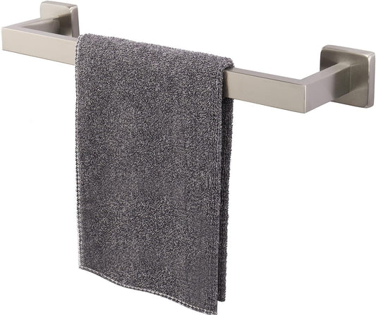 TocTen Bath Towel Rack - Square Base Thicken SUS304 Stainless Steel Towel Bar for Bathroom. Bathroom Accessories Towel Rod Heavy Duty Wall Mounted Towel Holder. (Brushed Nickel. 16)